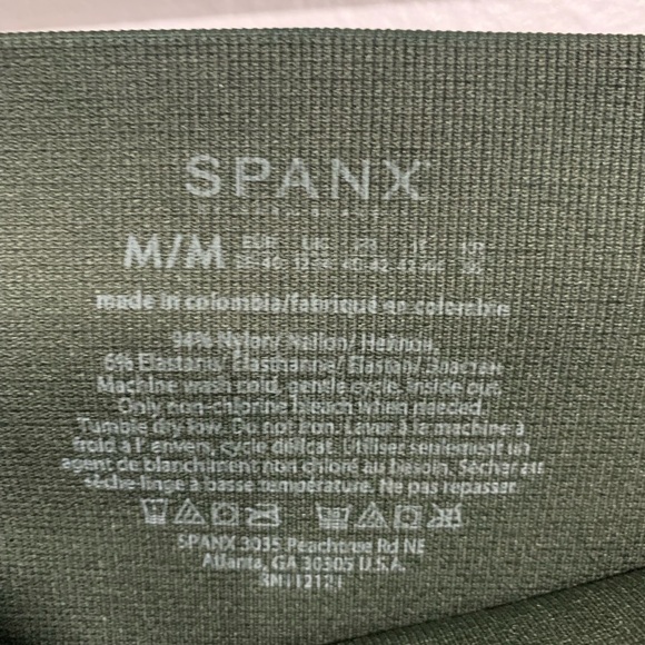 SPANX Seamless Leggings for Women Tummy Control Green Camo Size M - Picture 6 of 12